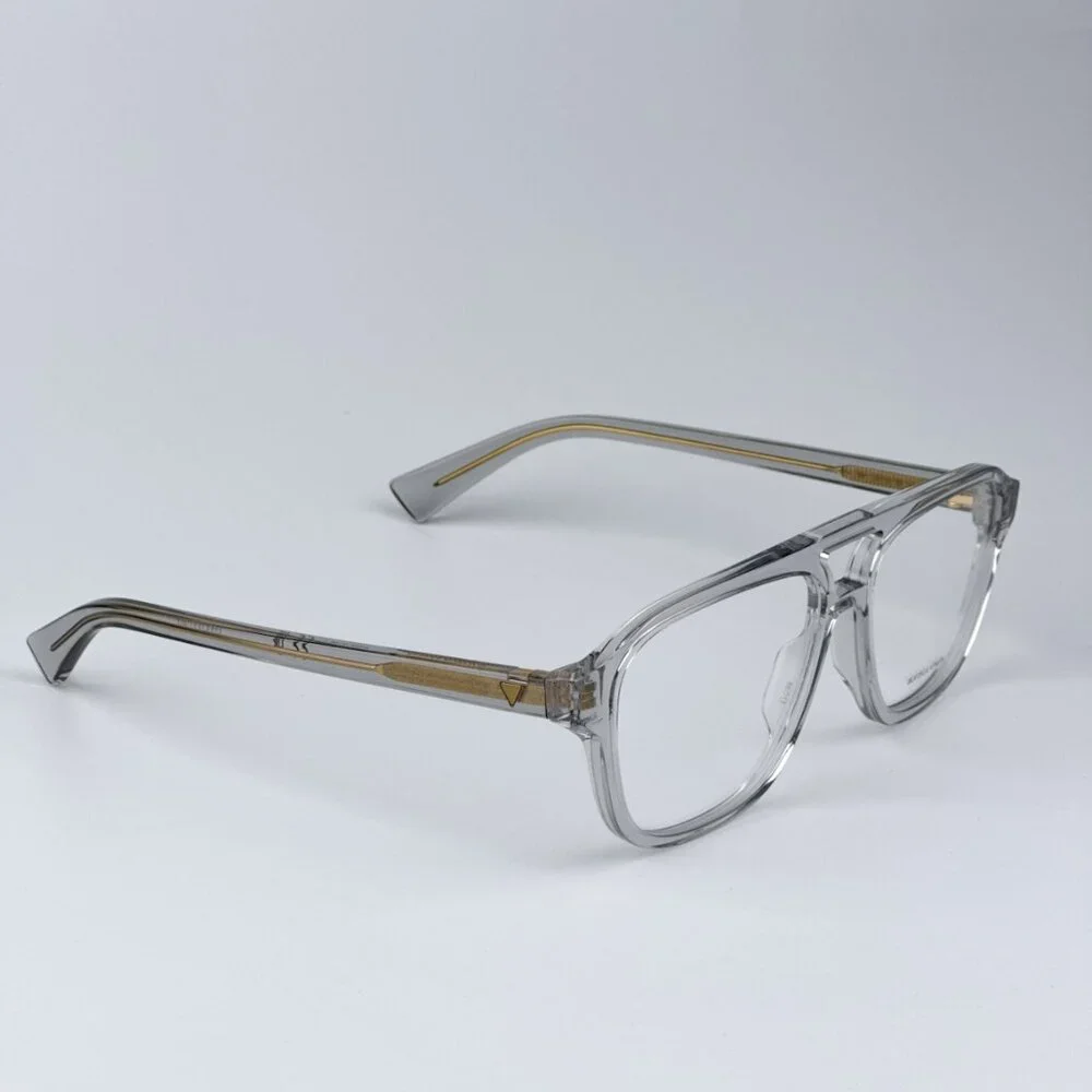 Bottega Veneta BV1294O 004 BRAND NEW Eyeglasses Grey Pilot Women